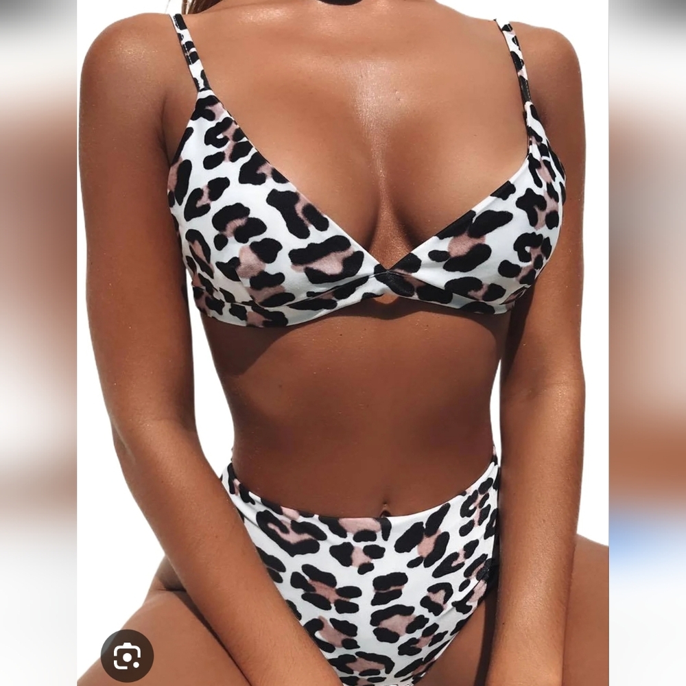 Pink Leopard Print Bikini